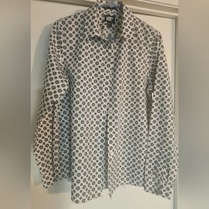 Lands End Ladies Long Sleeve Button Down Blouse Size 12T EUC $24